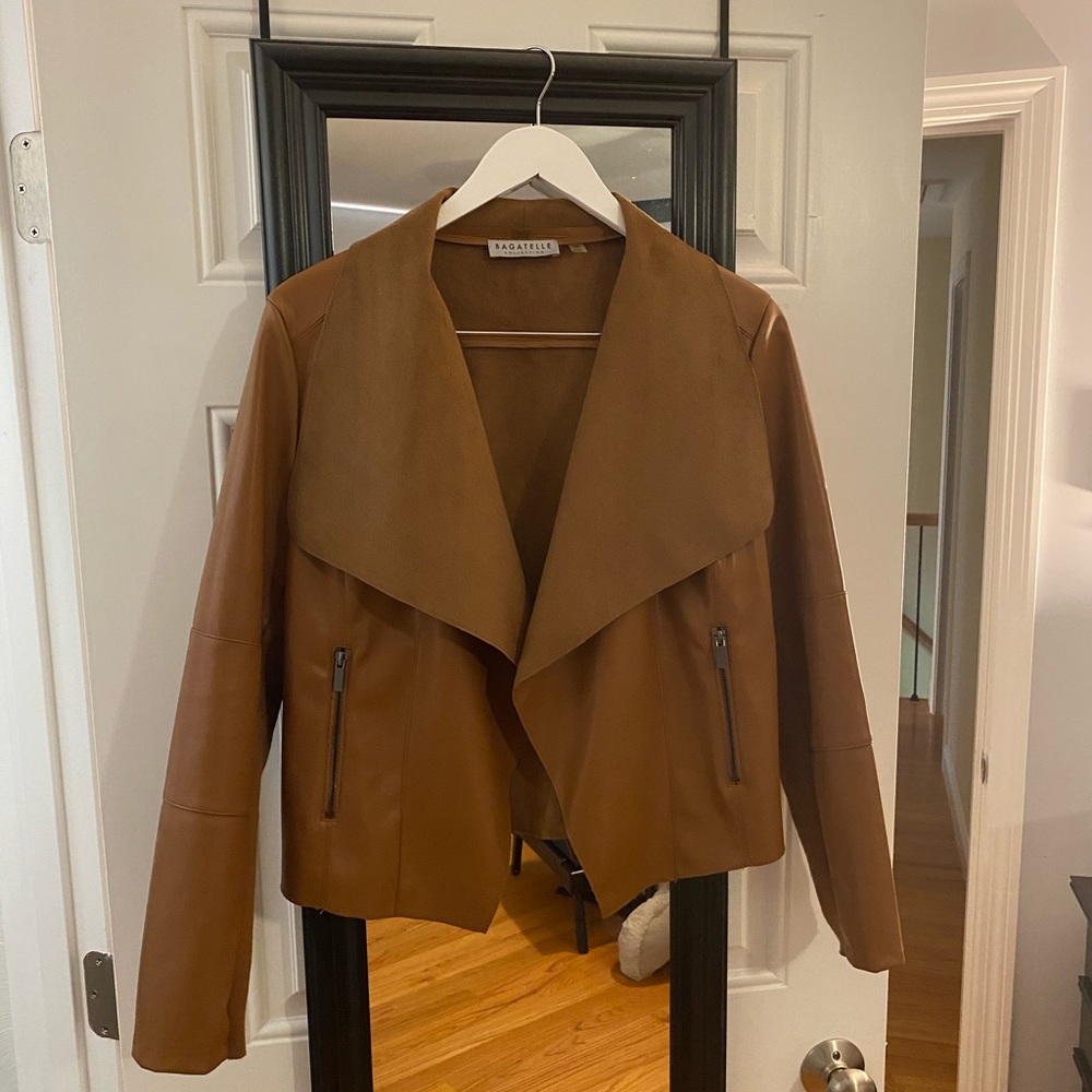 Bagatelle faux leather moto jacket